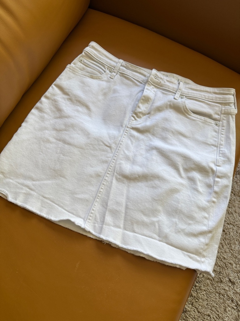 Vineyard Vines White Denim Mini Skirt